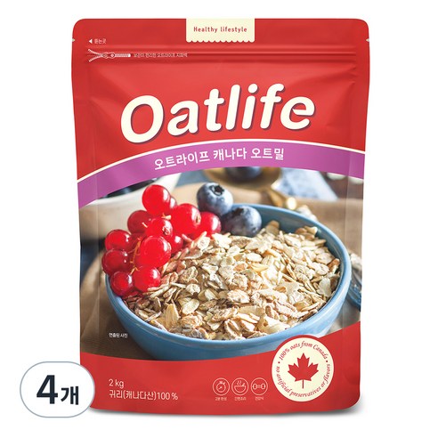 오트라이프 오트밀, 2kg, 4개