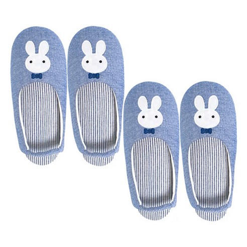 래빗원스 덧신 실내화 2p, 블루, 2개