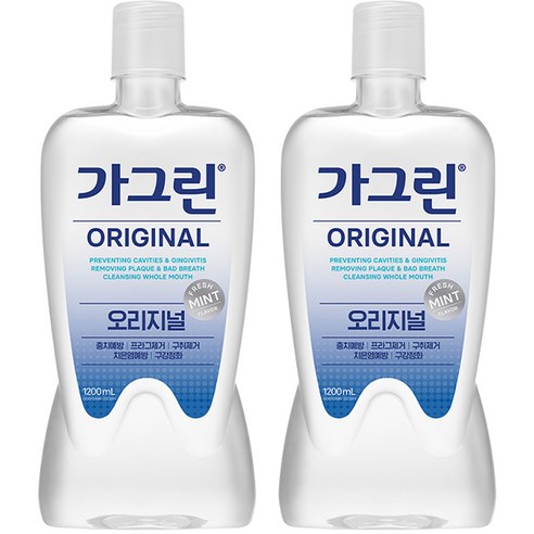 가그린 오리지널 구강청결제, 1.2L, 2개