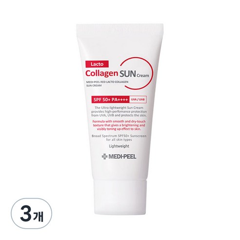 메디필 레드 락토 콜라겐 선크림, 50ml, 3개