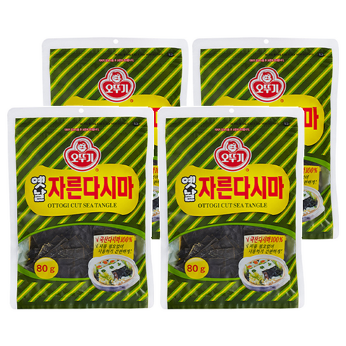 오뚜기 옛날 자른 다시마, 80g, 4개