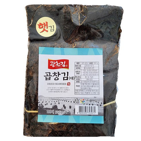 광천김 특상 햇 곱창김 100매, 350g, 1개