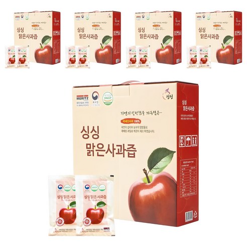 싱싱 맑은 사과즙, 100ml, 5박스