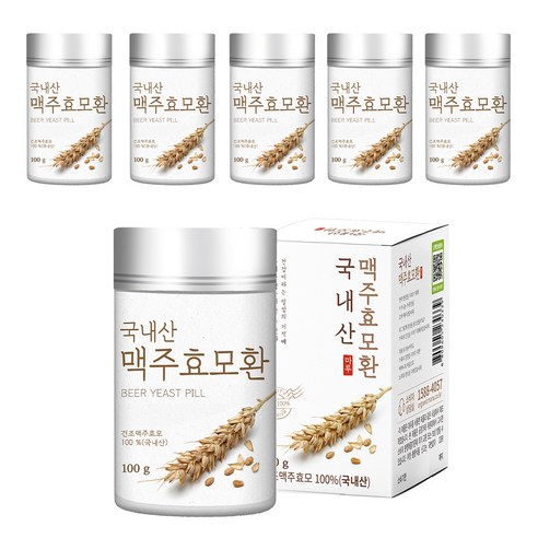 국내산 맥주효모환, 6개, 100g