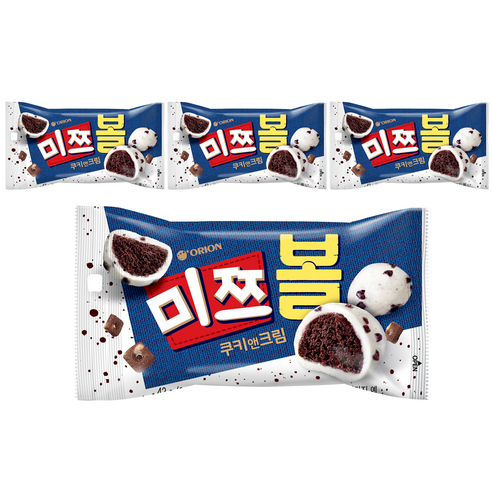 오리온 미쯔볼 쿠키앤크림, 42g, 4개