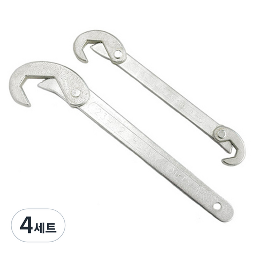 아이엔툴즈 멀티스패너 실버 소형 + 대형 세트, 4세트