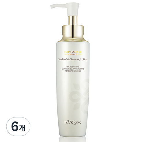 이자녹스 턴오버 28 AD 어드밴스드 워터젤 클렌징로션, 180ml, 6개