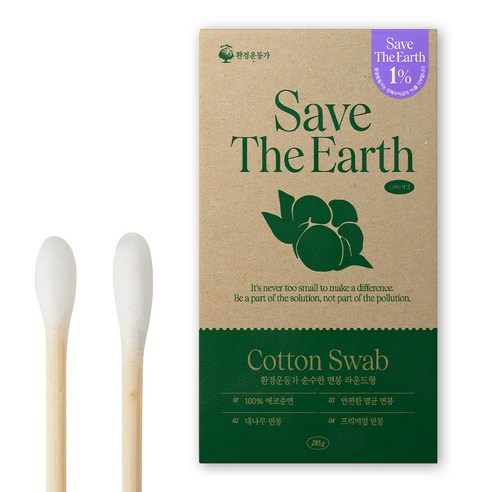 Environmental activist Pure cotton swab round type, 1000 pieces, 1 piece
