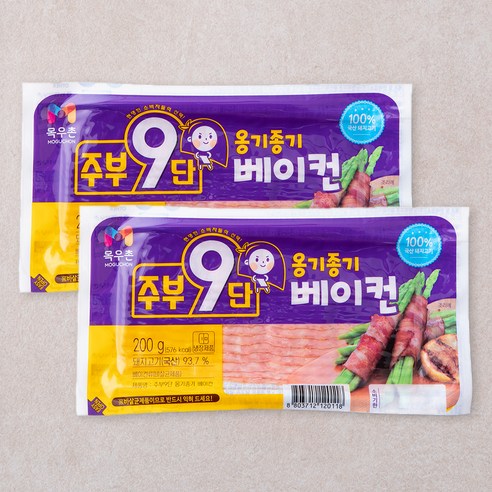 목우촌 주부9단 옹기종기 베이컨, 2개, 200g