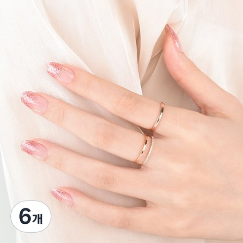 모노라이크 모노몬드 젤네일 스티커, 6개, 137 Pink Champagne