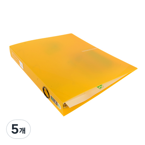 알파 비비드 컬러칩 D링바인더 A4 3공 3cm, 노랑, 5개