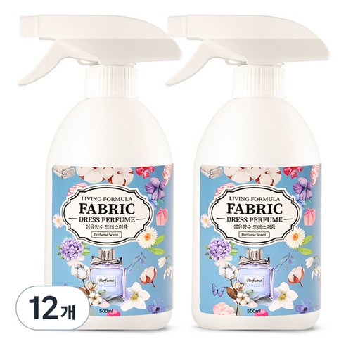 생활공식 섬유향수 드레스 퍼퓸 냄새제거 섬유탈취제, 500ml, 12개
