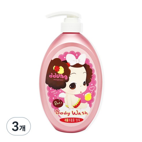 뚱 베이비 바디워시, 750ml, 3개