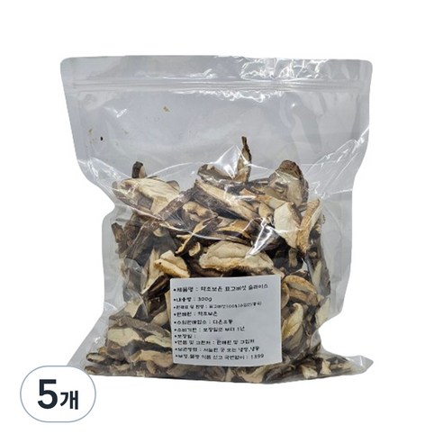 약초보은 건슬라이스 표고버섯, 300g, 5개