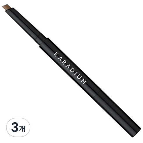 카라디움 플랫 아이브로우 오토펜슬 0.3 g, 3호 리얼브라운, 3개