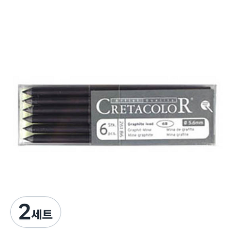 크레타칼라 샤프콘테심 6p, 26186(흑연6B), 2세트
