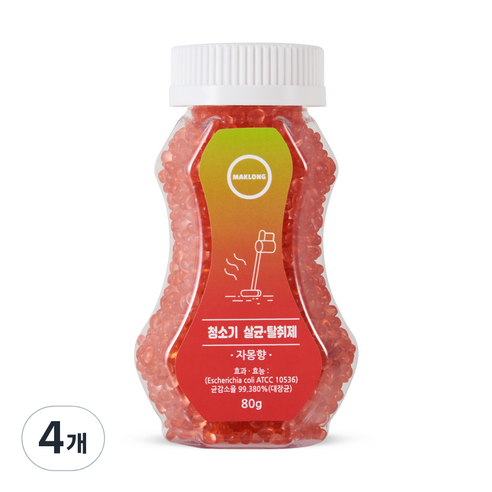 마크롱 청소기 살균 탈취제 자몽향, 80g, 4개