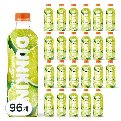 던킨도너츠 제로 아이스티 샤인 앤 라임, 500ml, 96개