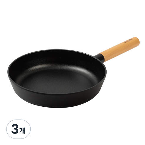 델라고 국산 우드 베이직 프라이팬, 24cm, 3개