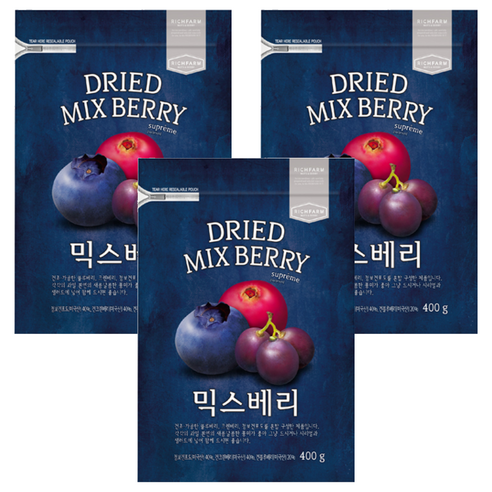 리치팜너트 믹스베리, 400g, 3개
