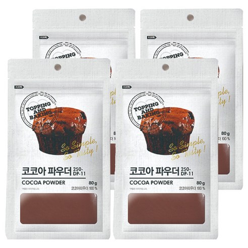 큐원 코코아 파우더, 80g, 1개입, 4개