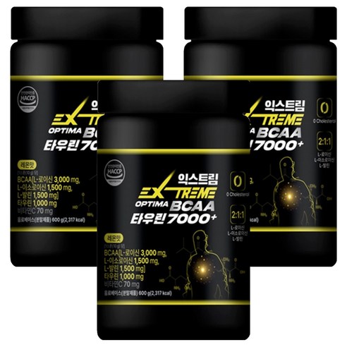 익스트림 OPTIMA BCAA 타우린 7000+, 600g, 3개