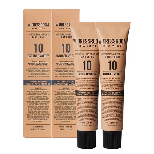 더블유드레스룸 퍼퓸 핸드크림 No 10 옥토버우디, 2개, 50ml