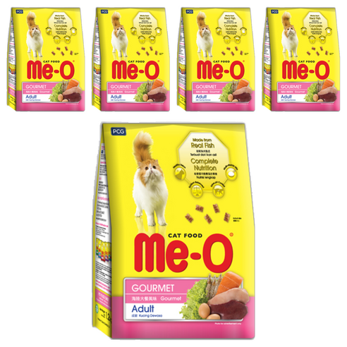 MeO 어덜트용 고양이 고메 건식사료, 닭, 1.1kg, 5개