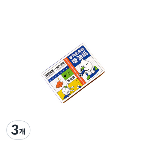 미니맥시 오일 컨트롤 마 기름종이 블루, 100개입, 3개