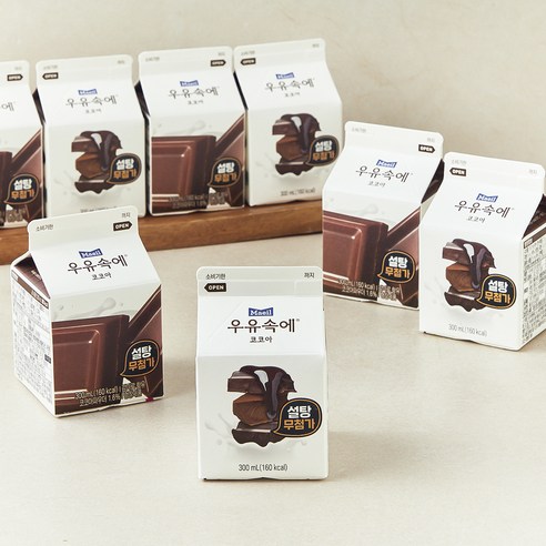매일유업 우유속에 코코아 설탕무첨가, 300ml, 8개