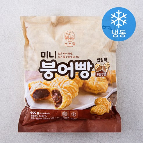 소소담 통팥앙금 미니 붕어빵 (냉동), 600g, 1개