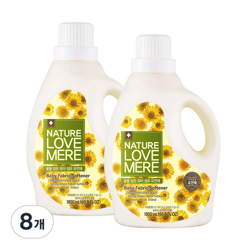 네이쳐러브메레 꽃을 담은 유아 섬유유연제 국화꽃향, 1.8L, 8개