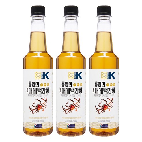 홍영의 어간장 붉은대게백간장, 500ml, 3개