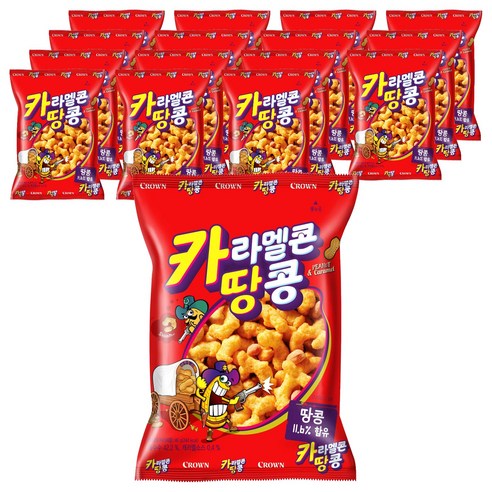 크라운 카라멜콘 땅콩, 46g, 16개