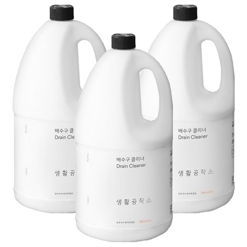 생활공작소 배수구 클리너, 3L, 3개