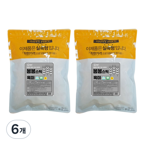 오늘도 유기농 유아 쌀과자 대용량 봉봉스틱, 흑미, 120g, 6개