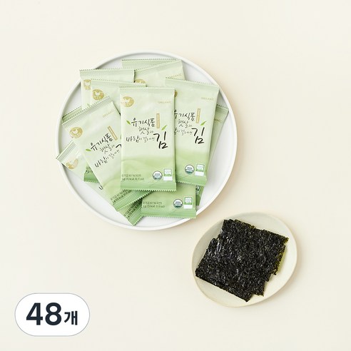 만전김 유기식품 햇살과 바람이 길러낸 조미김, 3g, 48개