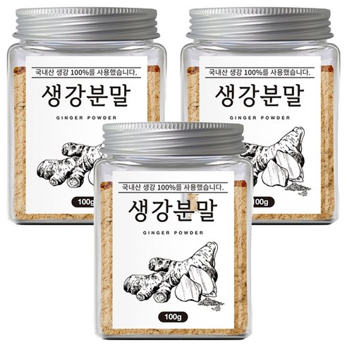 조은약초 생강 분말, 100g, 3개