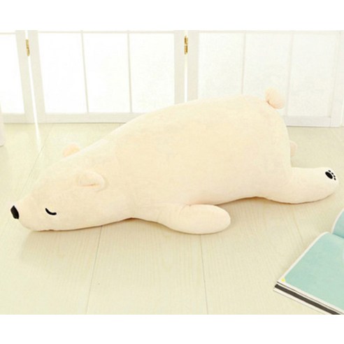 포근한 꿈결을 선물하는 순잠 북극곰 곰돌이 애착 인형쿠션