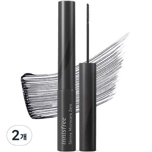 이니스프리 스키니 꼼꼼 마스카라 Zero 3.5g, 1호 블랙, 2개