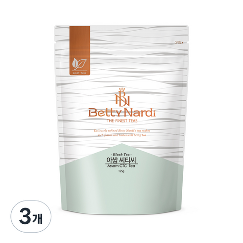 베티나르디 아쌈 씨티씨 티 지퍼백, 125g, 3개
