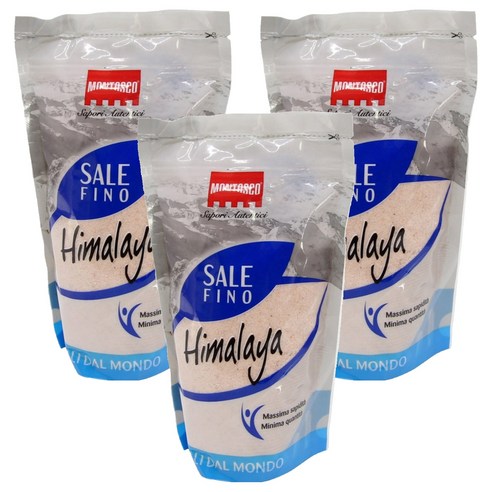 몬타스코 히말라야 고운 핑크소금, 500g, 3개