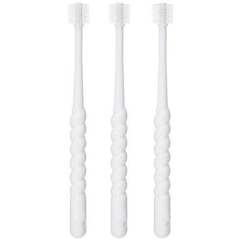 예꼬맘 360도 베이비용 칫솔 1단계, 화이트, 1개, 3개입