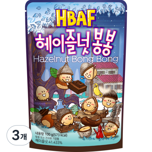 바프 헤이즐넛 봉봉, 100g, 3개