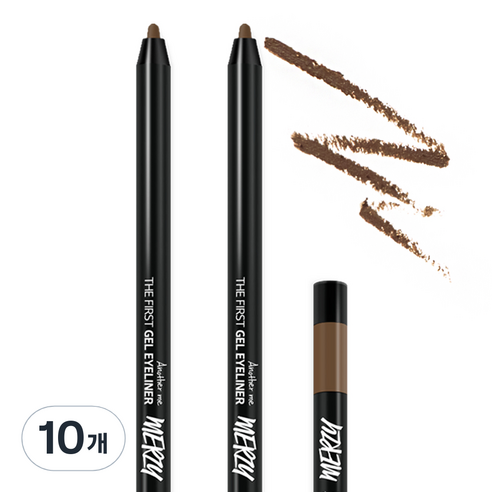 머지 더 퍼스트 젤 아이라이너 0.5g, G6 소프트 브라운, 10개