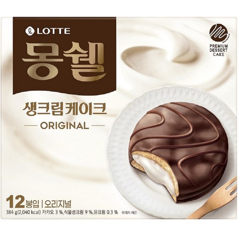 몽쉘 생크림케이크 오리지널, 384g, 1개