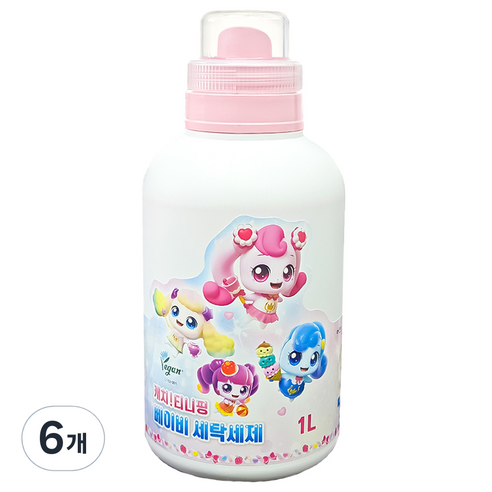 어린숨 캐치 티니핑 베이비 세탁세제, 1L, 6개