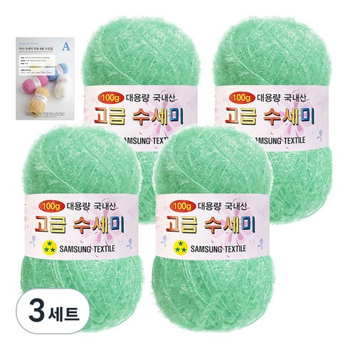 야나 대용량 수세미 100g 4p + A 인쇄도안 8종 세트, 133 소프트민트, 3세트