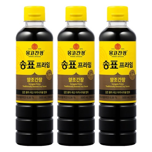 몽고간장 송표 프라임, 500ml, 3개