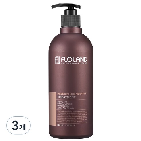 플로랜드 프리미엄 실크 케라틴 트리트먼트, 530ml, 3개